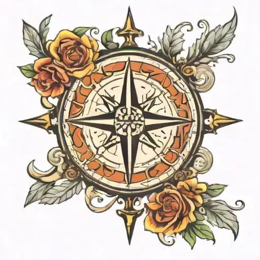 Nordic Compass Inside An Oroboruos