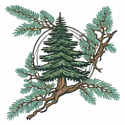 Doug Fir Tree Intertwined