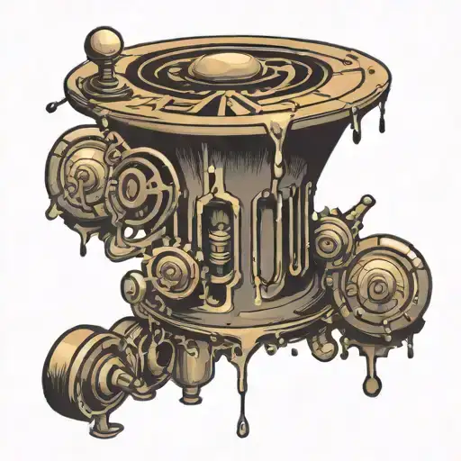 Broken Volume Knob With Springs And Broken Pieces Falling