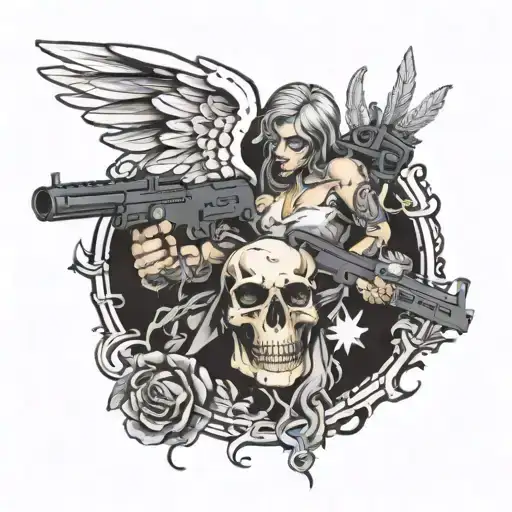 Angel And Cocaine Machine Guns