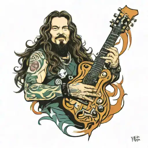 Dimebag With His Guitar