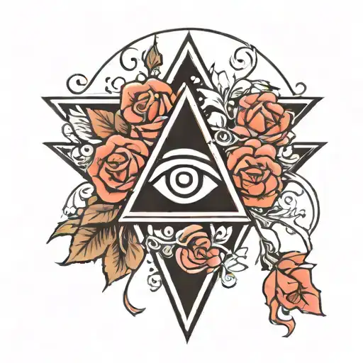 Black Triangle With Rose