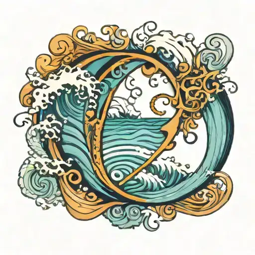 Two Letter S Creating Ocean Waves
