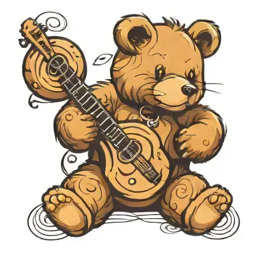 Teddy Bear With Music Note Tummy