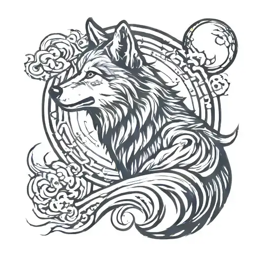 Wolf Howling At The Moon