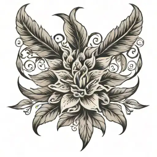 Neck Line Laurels Near Collar