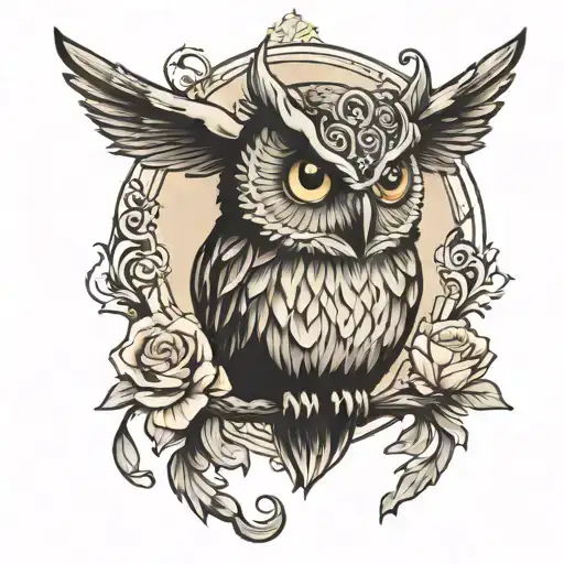 An Owl With Bunny Ears