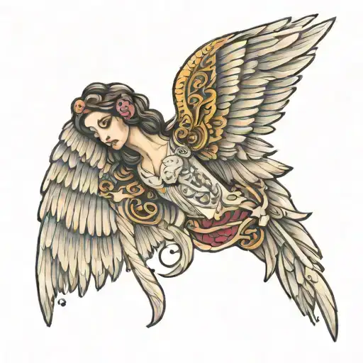 Angel Wings Spread Wide