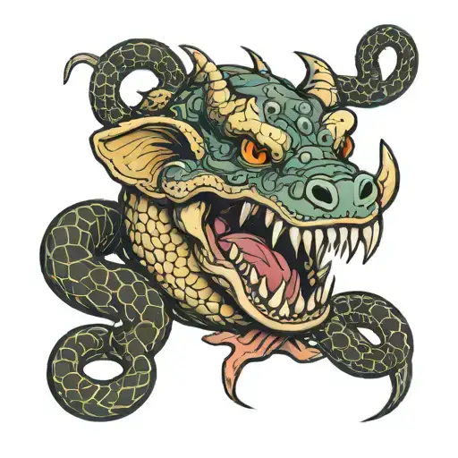 A Hog Snake Playing Dead Broken And Twisted