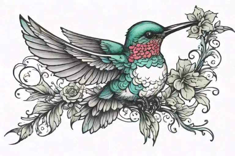 Decomposing Humming Bird Laying Down