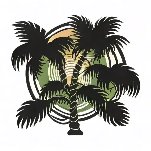 Palm Tree With Source Code On My Arm