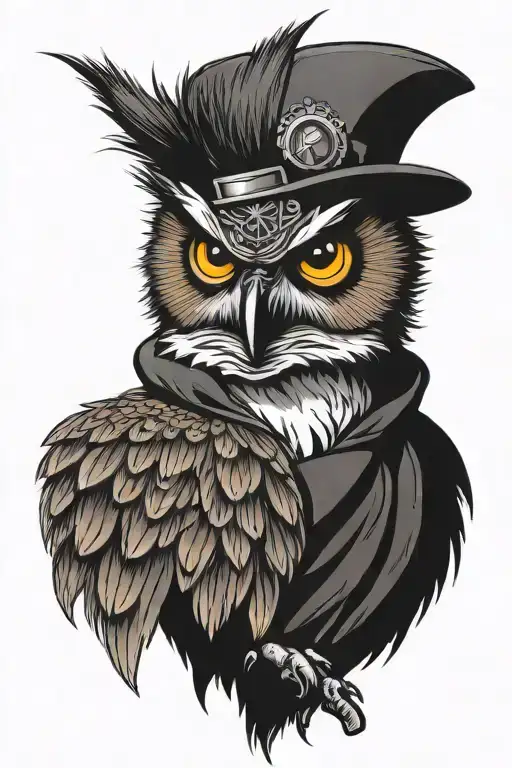 Owl Perched With A Mohawk Hairstyle