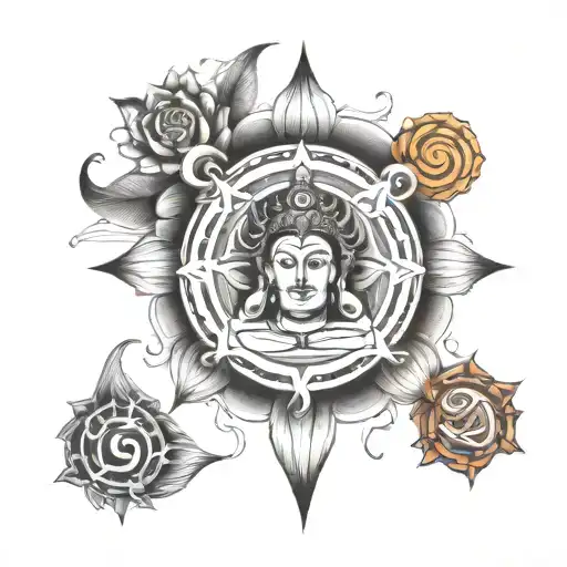 Shiva Chakra Tattoo Design