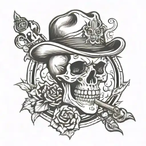 Skull With Cigar