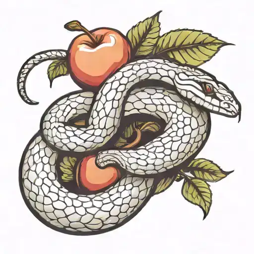 Snake And Apple Wrapped