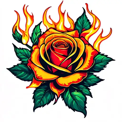 Flaming Rose
