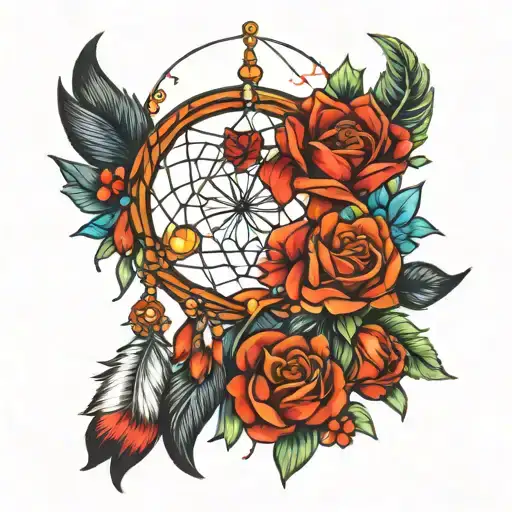 Dreamcatcher With Birthstones And Birth Flowers