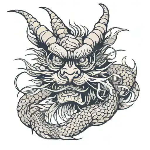 Old Lady Glasses Asian Dragon