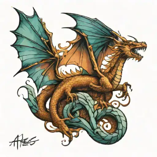 Aeries And Dragon Flying