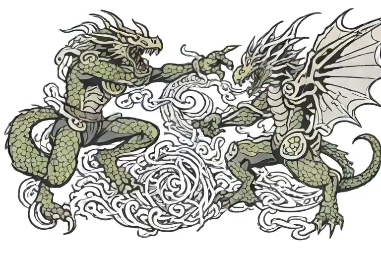 Soldier Fights Dragon