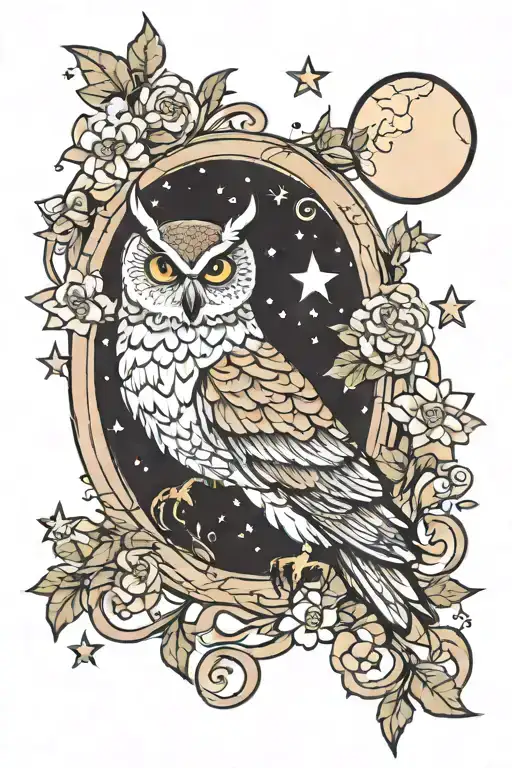Owl Moon Stars