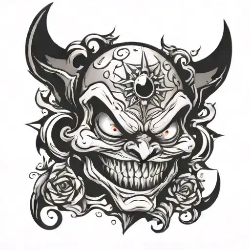 Evil Smile With Diamonds