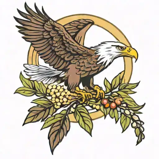 Eagle Moon And Olive Branch