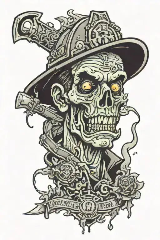 Zombie Firefighter Heroically Saving