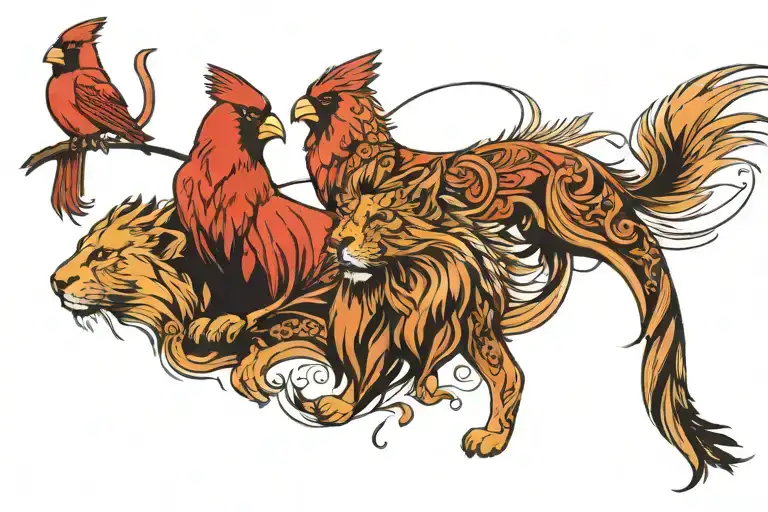 Cardinal Lion Africa Side