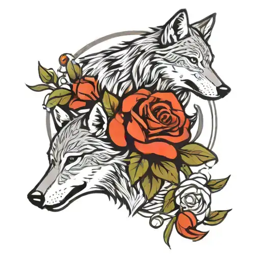 Wolf And Rose