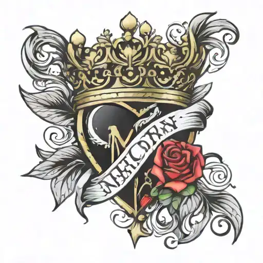 M With Heart Or Crown Looking