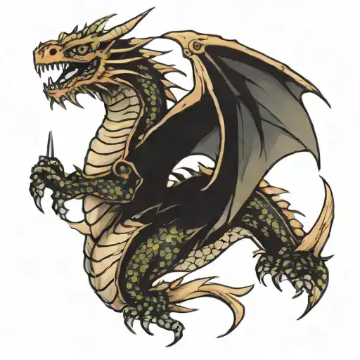 Dragon Gripping Parchment