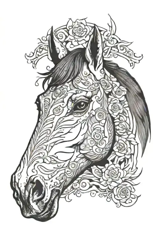 Horse Face Surrounded