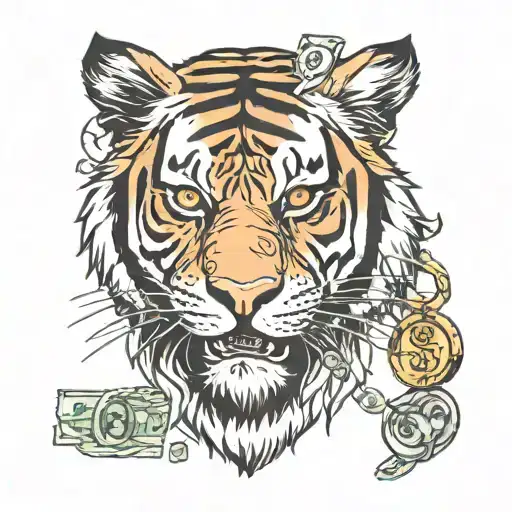 Tiger Face With Money
