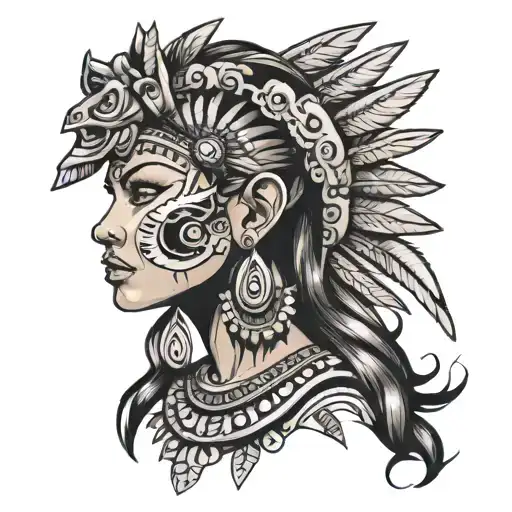 Aztec Women Face