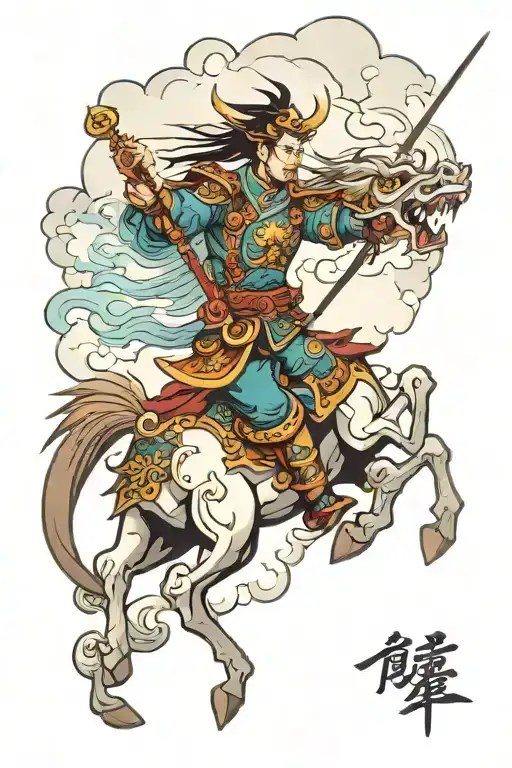 Chinese Dragoon With Clouds Floating
