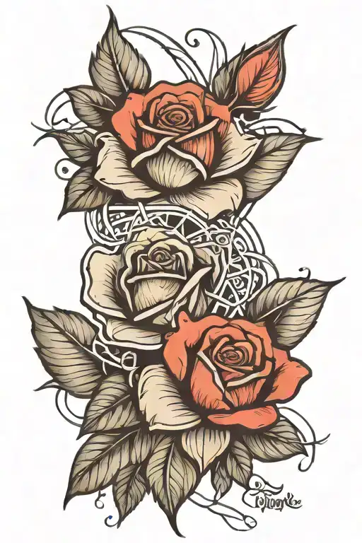 Rose With Lines And Some Motivational Words Written