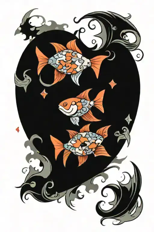 A Pisces Fish Made Up Of Puzzle Pieces