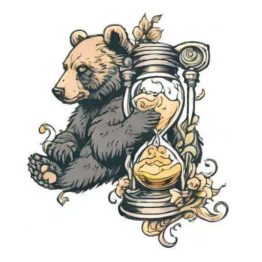Hourglass In The Hand Of A Bear