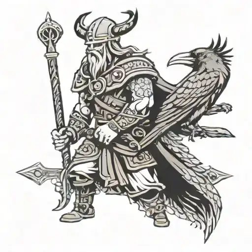 Viking With Crow
