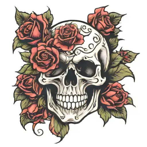 Skull And Roses