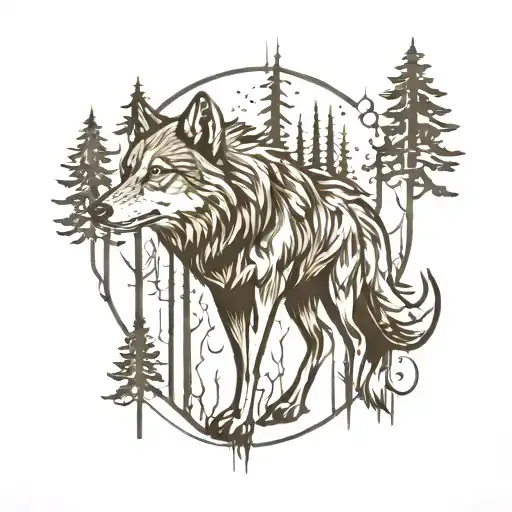 Wolf In The Forest
