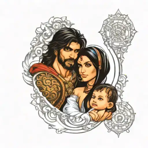 Baby Prince Of Persia With Prince Of Persia And His Wife