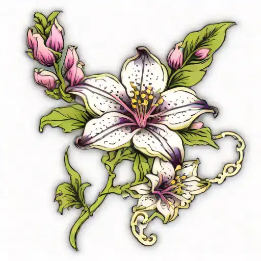 Sweat Pea Cosmos Lily Of The Flower Puzzle Pieces Forming