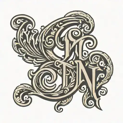 The Word Merlan In Old English Letters