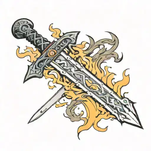 Sword With Flames