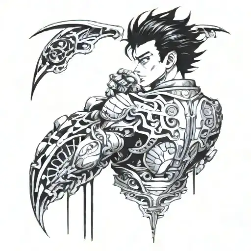 Full Black Back Tattoo Akira Theme