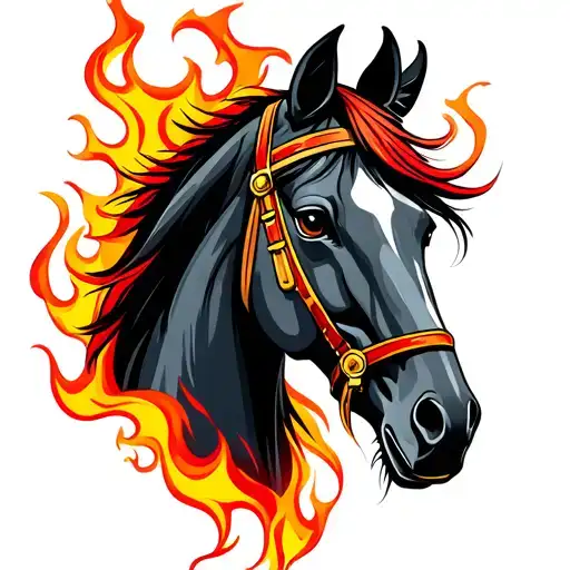 Lyrics M With The Horse Head On Flame