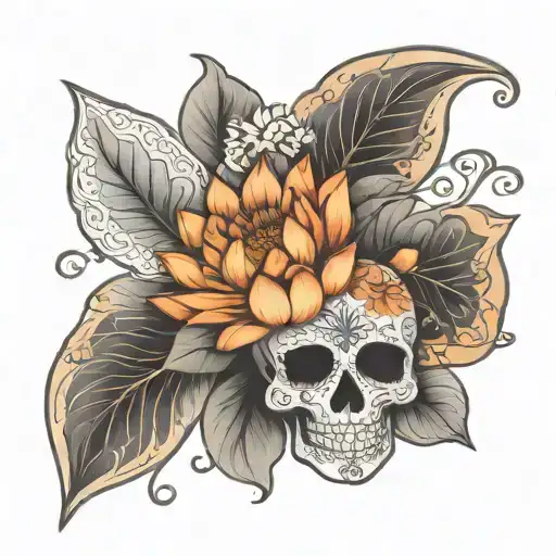 Boho Mandala Lotus Sugar Skull