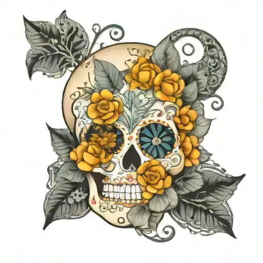 Sugar Skull With Mandala